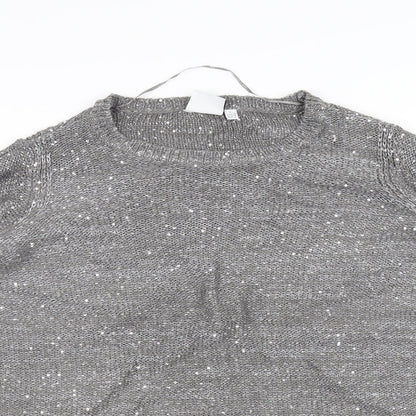 JUNAROSE Womens Grey  Knit Pullover Jumper Size L