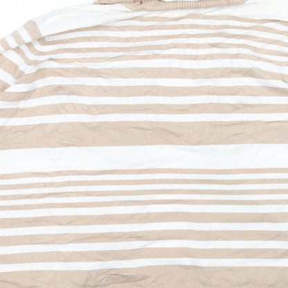 isle Womens Beige Striped  Cardigan Jumper Size 18