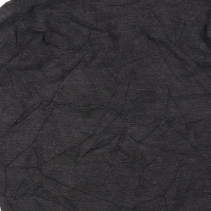 Easy Mens Black  Knit Pullover Jumper Size L