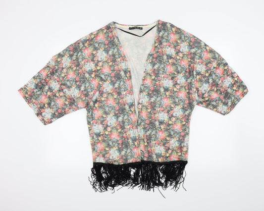 Atmosphere Womens Pink Floral  Cardigan Jumper Size 10  - Open