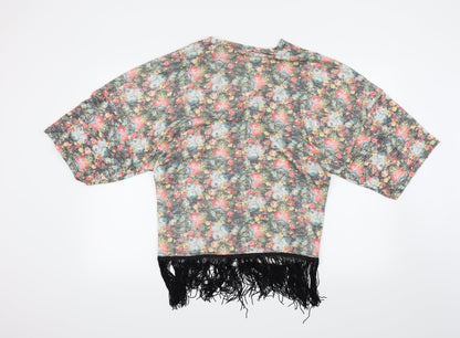 Atmosphere Womens Pink Floral  Cardigan Jumper Size 10  - Open