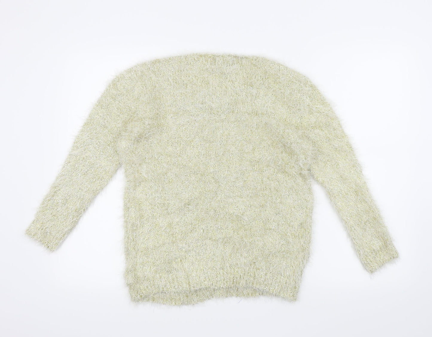 Simon Jefferey Womens Gold   Pullover Jumper Size M  - Front Pockets