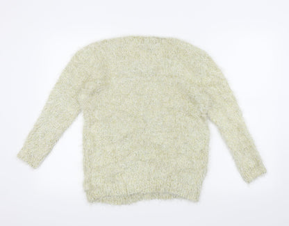 Simon Jefferey Womens Gold   Pullover Jumper Size M  - Front Pockets