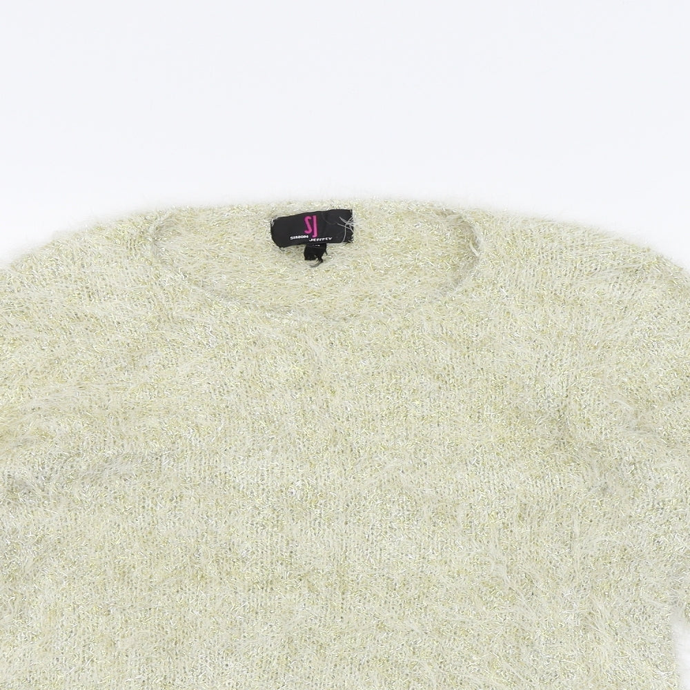 Simon Jefferey Womens Gold   Pullover Jumper Size M  - Front Pockets