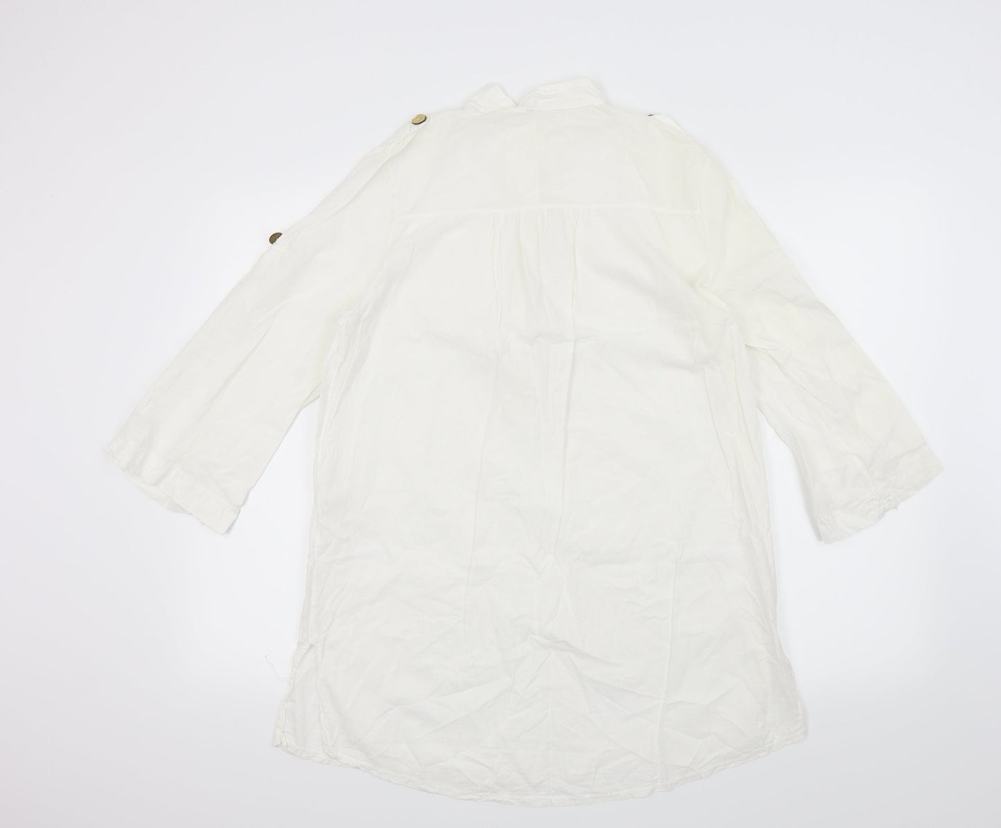 Womens UK Size S Preworn White Basic Blouse
