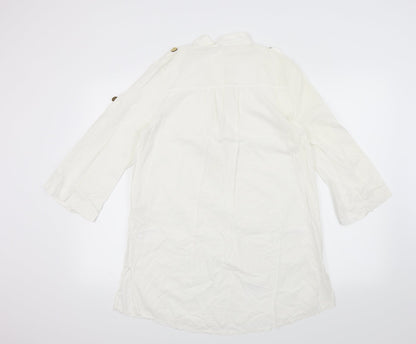 Womens UK Size S Preworn White Basic Blouse