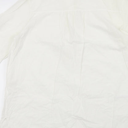 Womens UK Size S Preworn White Basic Blouse