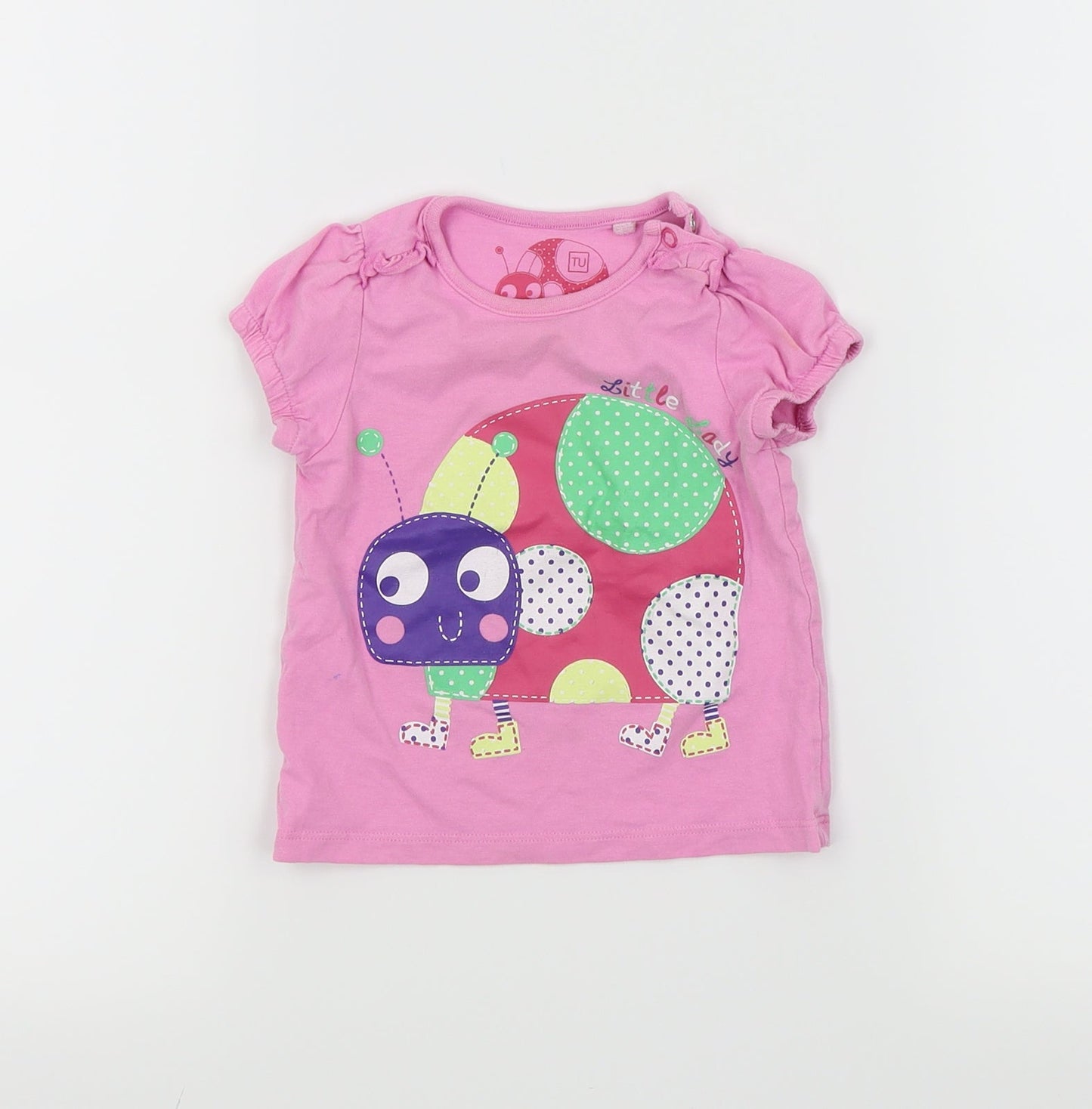 TU Girls Pink   Basic T-Shirt Size 9-12 Months  - Ladybird