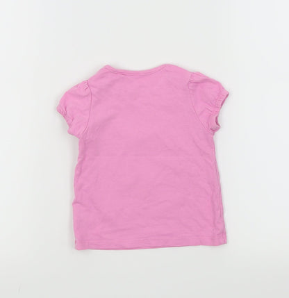 TU Girls Pink   Basic T-Shirt Size 9-12 Months  - Ladybird