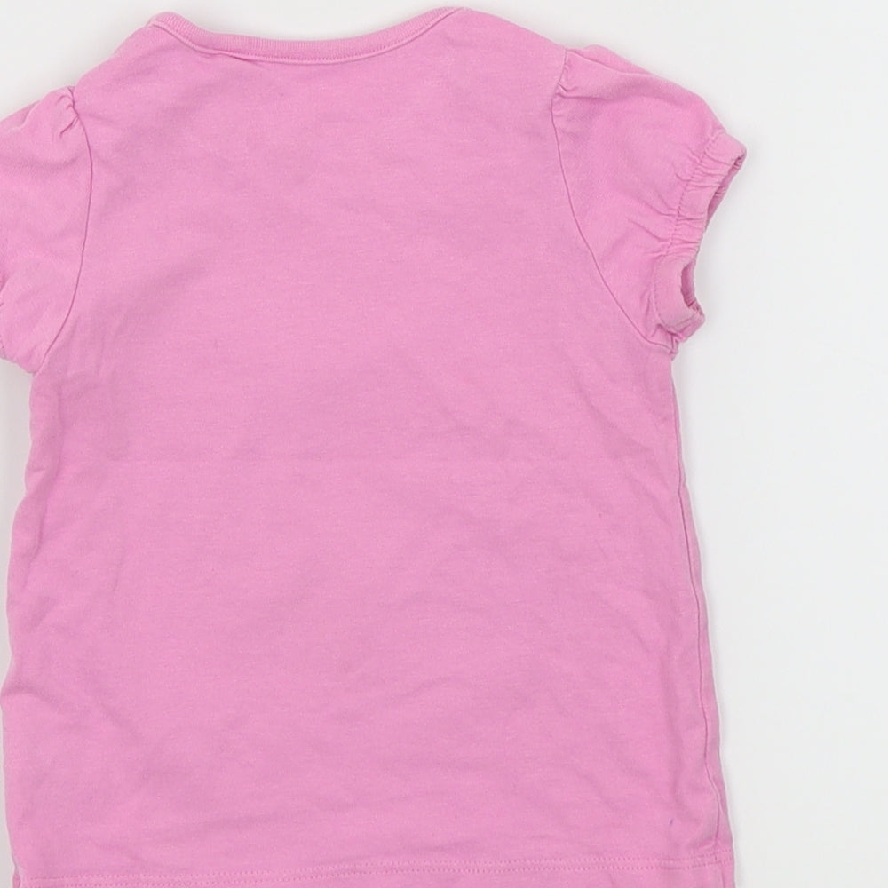 TU Girls Pink   Basic T-Shirt Size 9-12 Months  - Ladybird