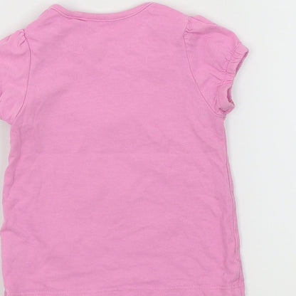 TU Girls Pink   Basic T-Shirt Size 9-12 Months  - Ladybird