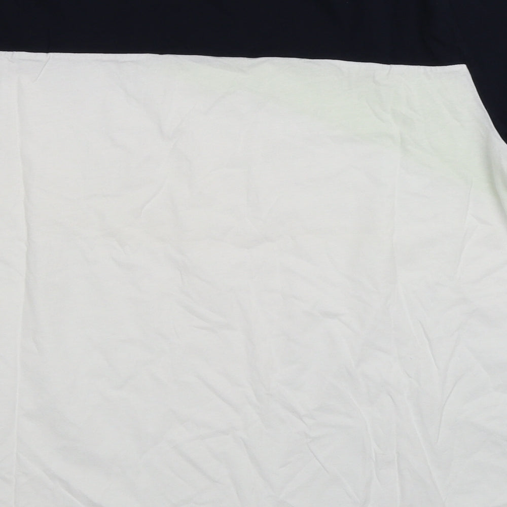 US Auth Mens White Colourblock   T-Shirt Size L