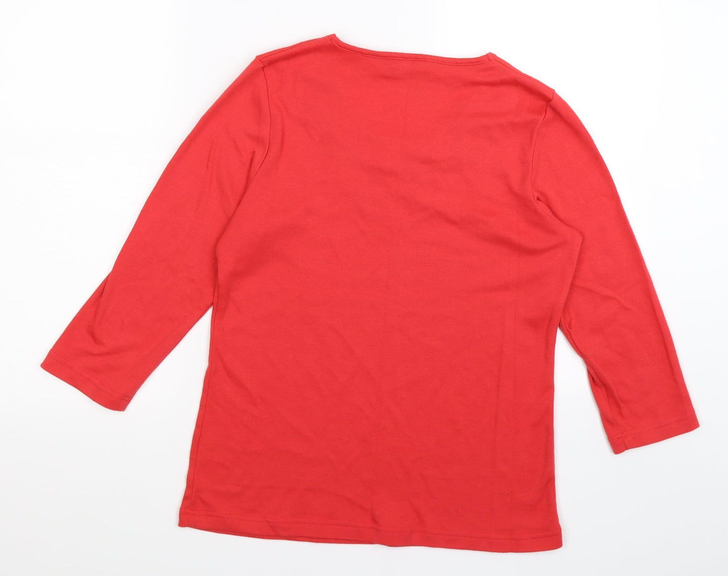 Womens UK Size 10 Bonmarché Red Basic T-Shirt