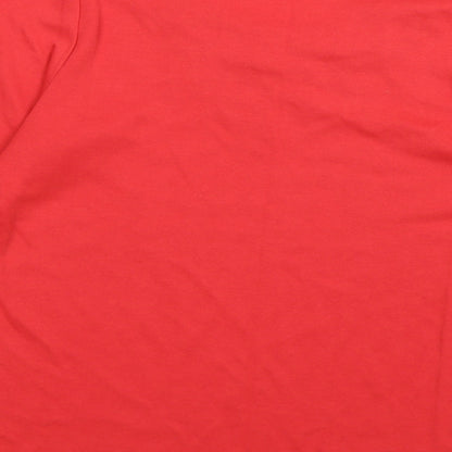 Womens UK Size 10 Bonmarché Red Basic T-Shirt