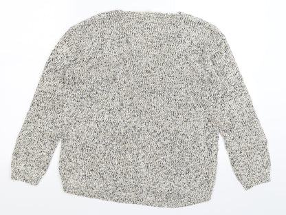 H&M Womens Beige  Knit Pullover Jumper Size M
