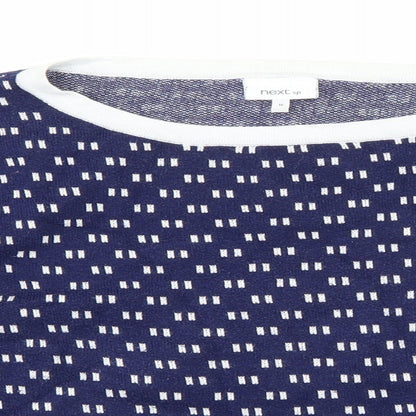 Next Womens Blue Polka Dot  Pullover Jumper Size 16