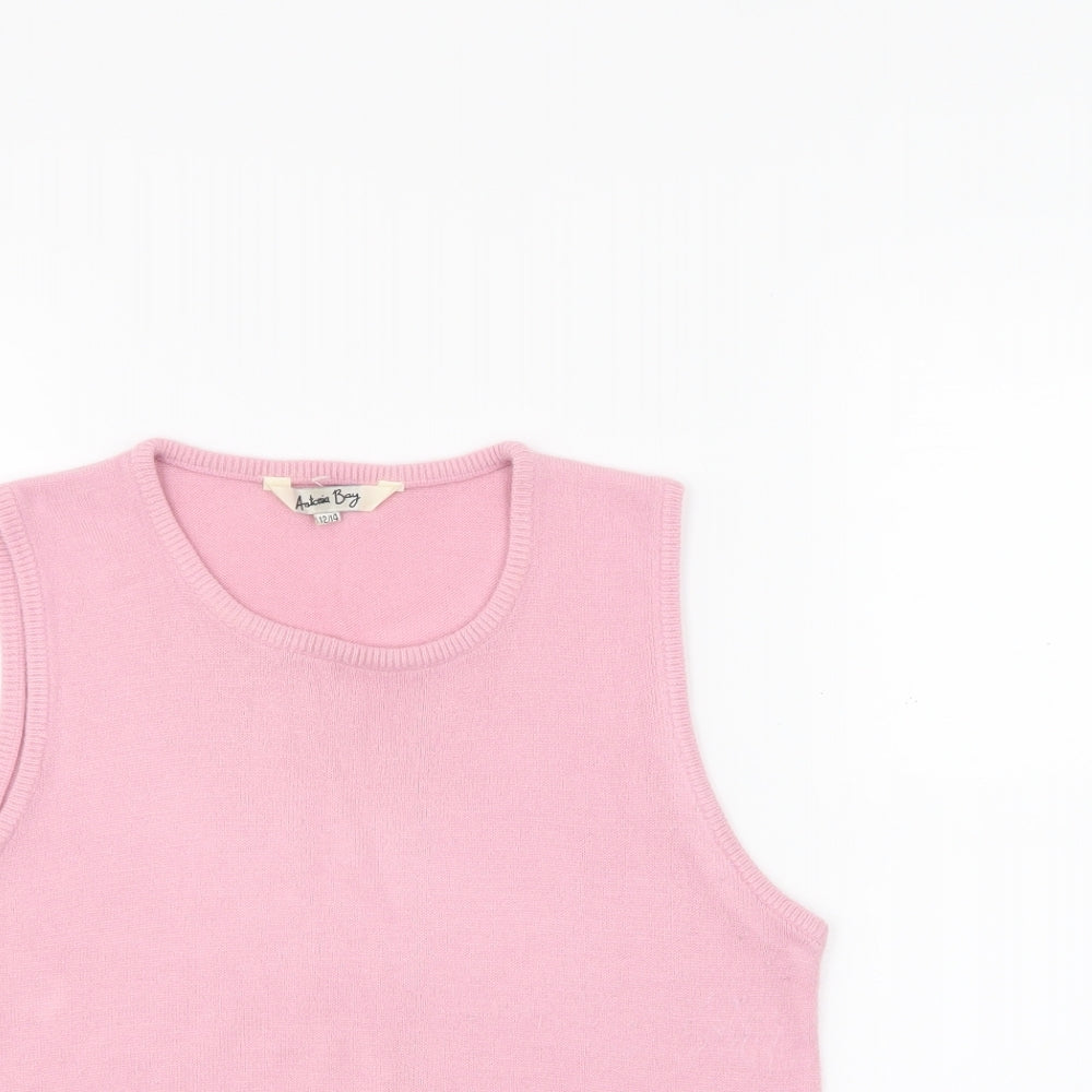 Antonia Bay Womens Pink   Basic Tank Size 12