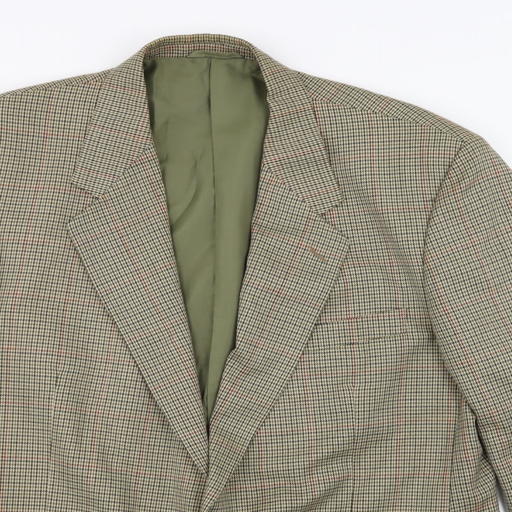 Avenue Mens White Check  Jacket Suit Jacket