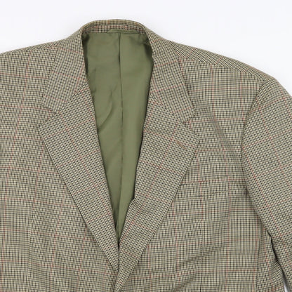 Avenue Mens White Check  Jacket Suit Jacket