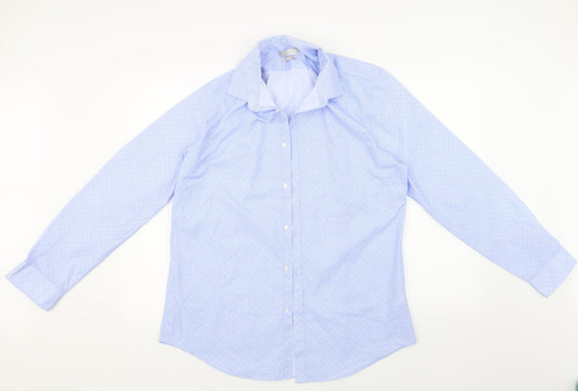 Red Herring Mens Blue Polka Dot   Dress Shirt Size 16.5