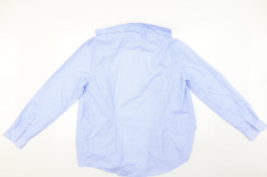 Red Herring Mens Blue Polka Dot   Dress Shirt Size 16.5