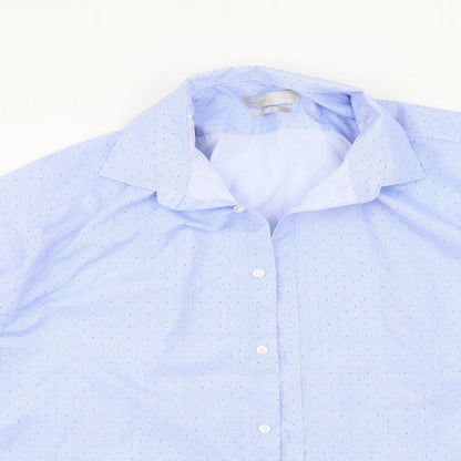 Red Herring Mens Blue Polka Dot   Dress Shirt Size 16.5