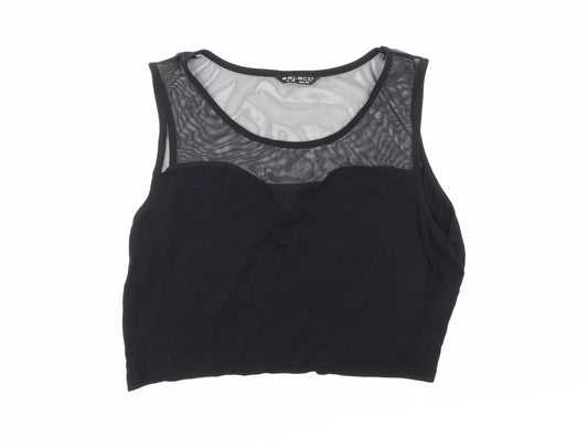 Womens UK Size 16 Select Black Cropped Blouse