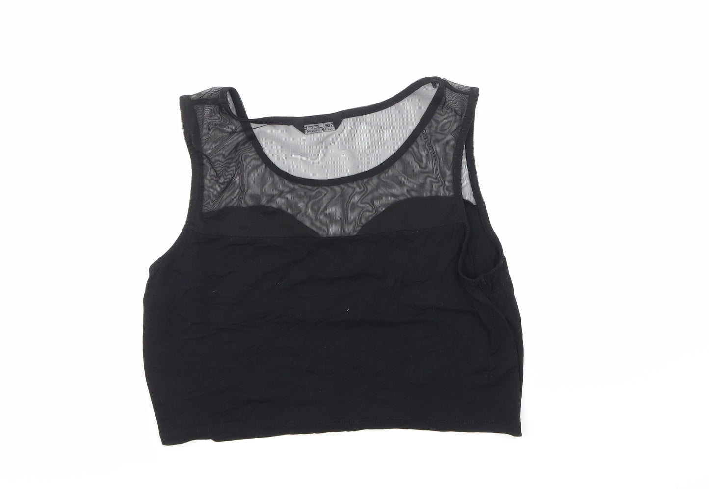 Womens UK Size 16 Select Black Cropped Blouse
