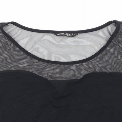 Womens UK Size 16 Select Black Cropped Blouse