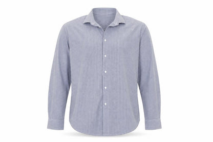Mens UK Size 17.5 Primark Blue  Button-Up Long Sleeve Casual Shirt