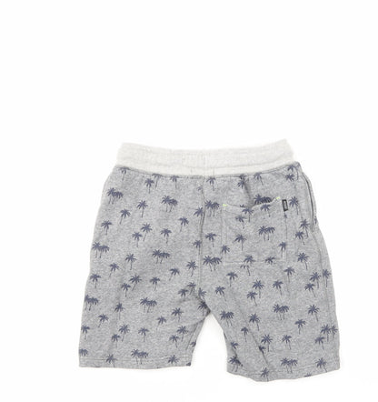Outrage Boys Grey Floral  Sweat Shorts Size 9-10 Years