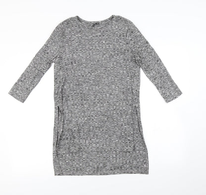 L.O.V Womens Grey   Basic T-Shirt Size XS