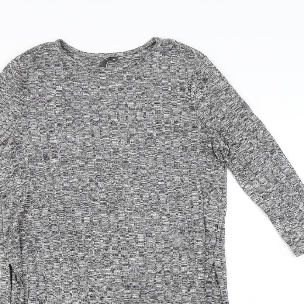 L.O.V Womens Grey   Basic T-Shirt Size XS