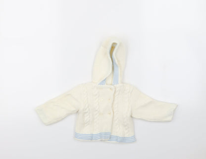 Zip Zap Baby Ivory   Cardigan Jumper Size 0-3 Months