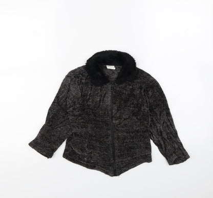 NOKAIO Girls Black   Cardigan Jumper Size 4 Years