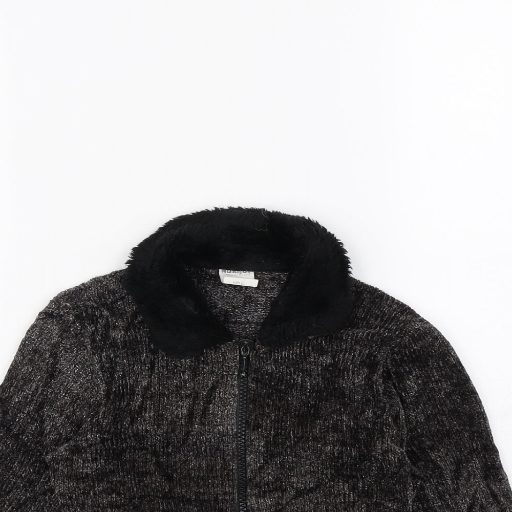 NOKAIO Girls Black   Cardigan Jumper Size 4 Years