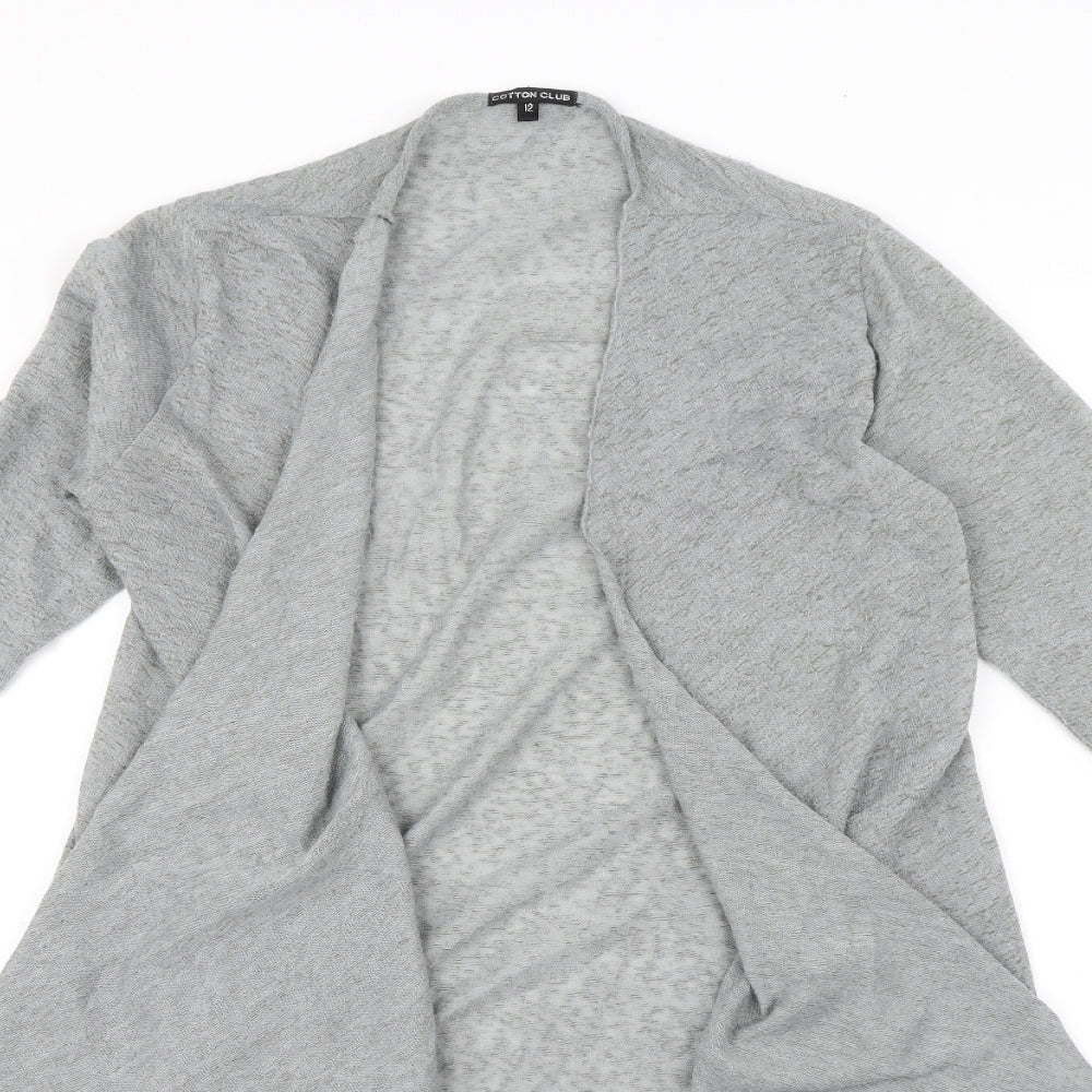 COTTON CLUB Womens Grey   Cardigan Jumper Size 12
