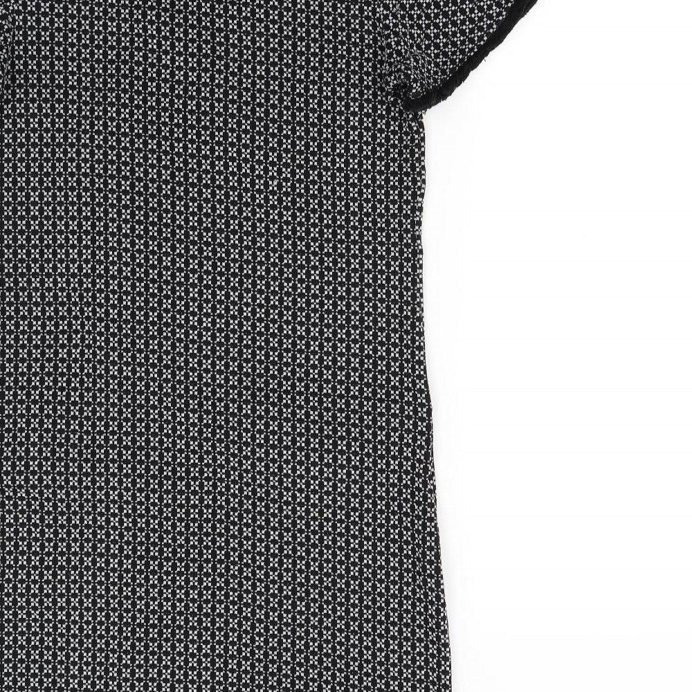 Quiz Womens Black Herringbone  Mini  Size 8