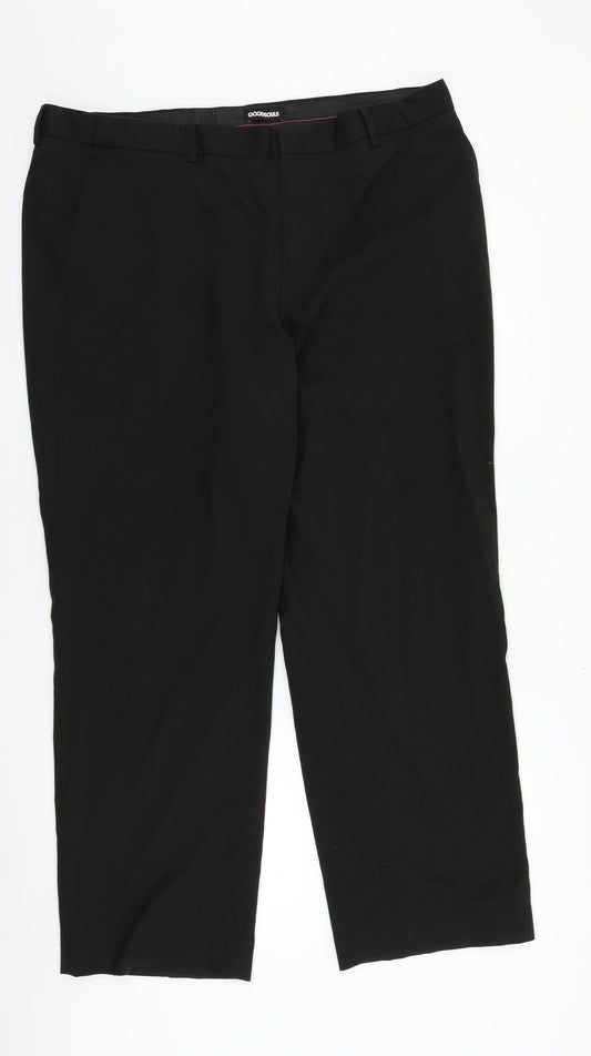 good souls Mens Black   Trousers  Size 38 L28 in