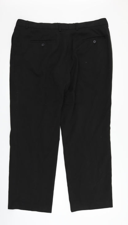 good souls Mens Black   Trousers  Size 38 L28 in