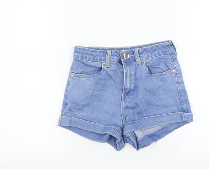 FOREVER 21 Womens Blue  Denim Hot Pants Shorts Size 24 in