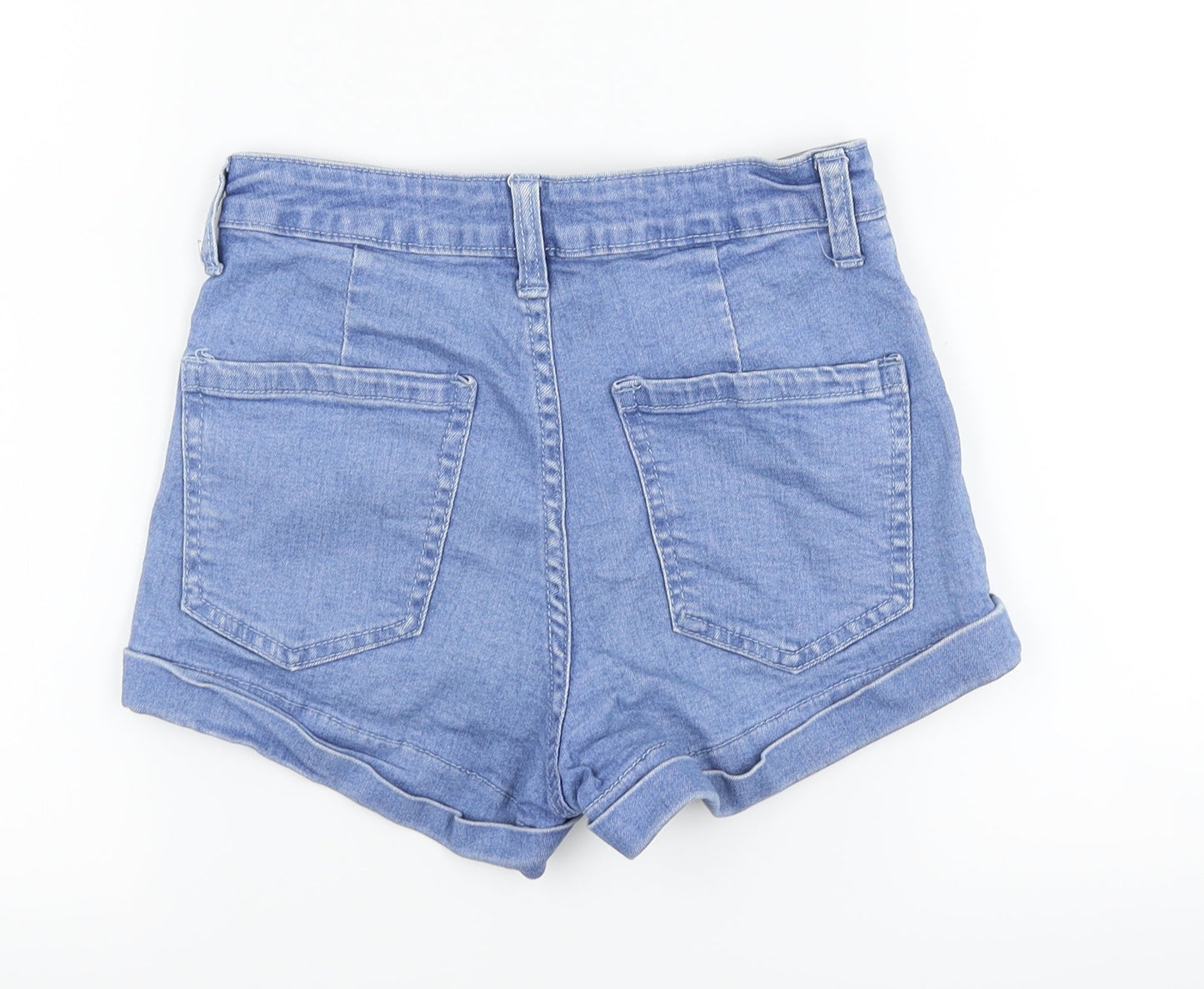 FOREVER 21 Womens Blue  Denim Hot Pants Shorts Size 24 in