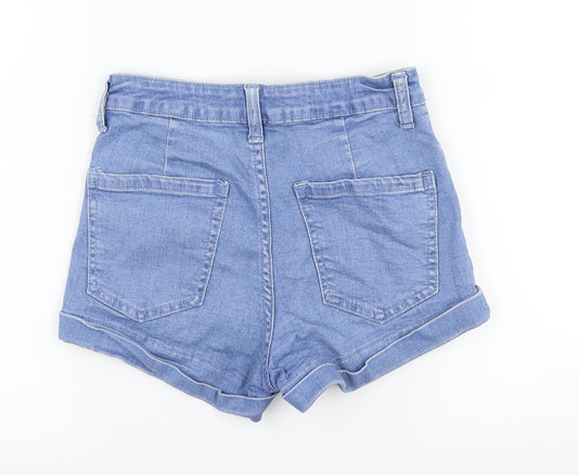 FOREVER 21 Womens Blue  Denim Hot Pants Shorts Size 24 in