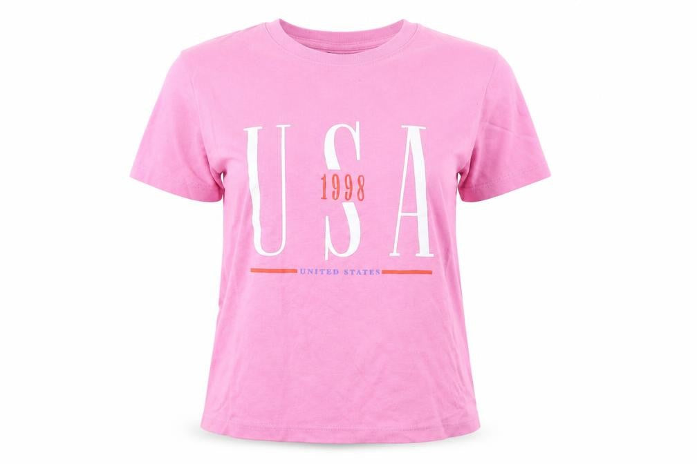 Womens UK Size 6 Topshop Pink Basic T-Shirt