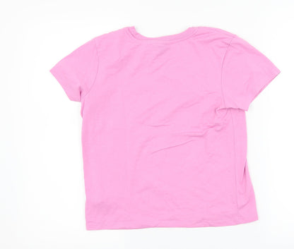 Womens UK Size 6 Topshop Pink Basic T-Shirt