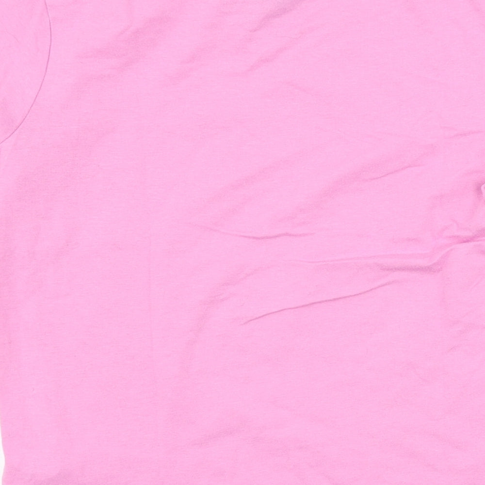 Womens UK Size 6 Topshop Pink Basic T-Shirt