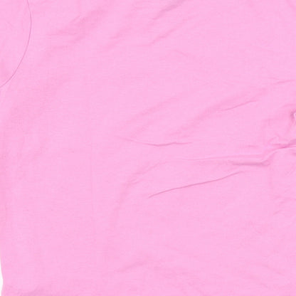 Womens UK Size 6 Topshop Pink Basic T-Shirt