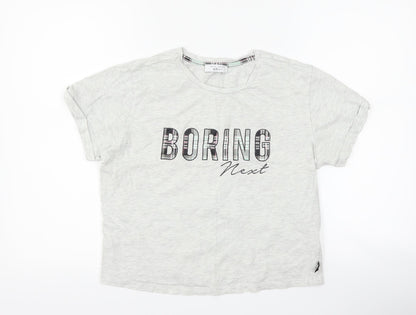 New Look Girls Grey   Top Pyjama Top Size L  - boring next