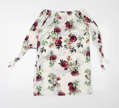 New Look Womens Ivory Floral  Shift  Size 6