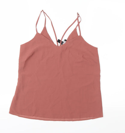 Womens UK Size 6 New Look Brown Camisole Blouse